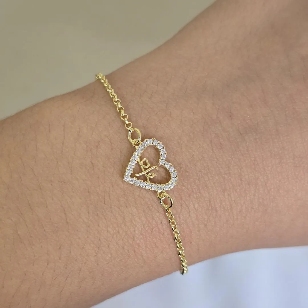 Pulseira Delicada Fé Zircônia
