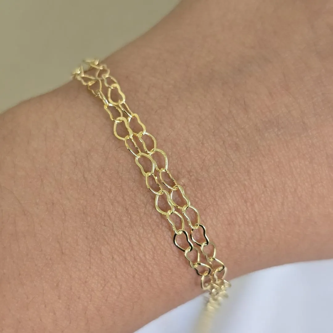 Pulseira Dupla Corações Pequenos