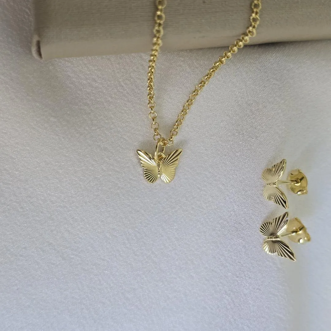 Conjunto Delicado Borboleta Liso