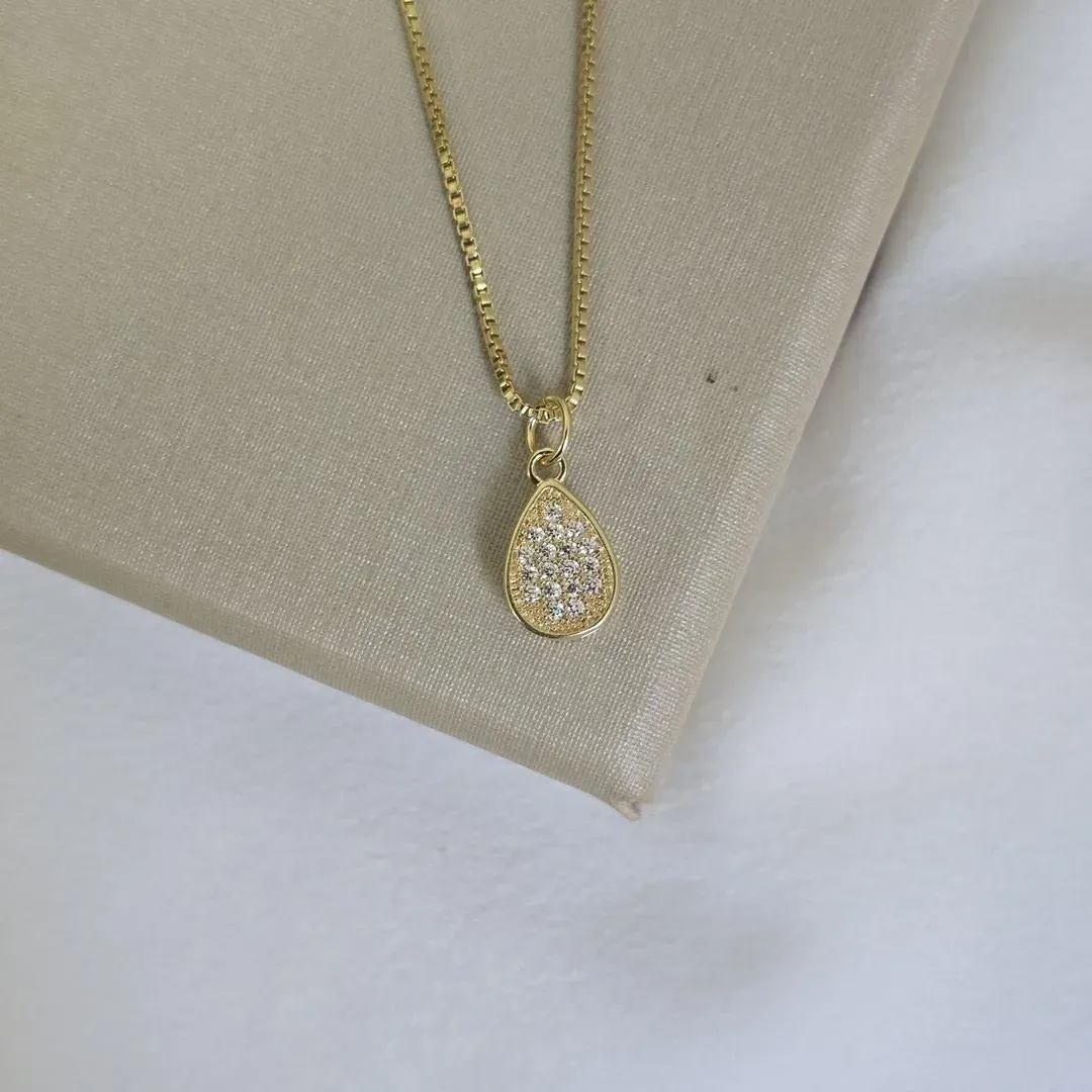 Colar Delicado Gota Zircônia