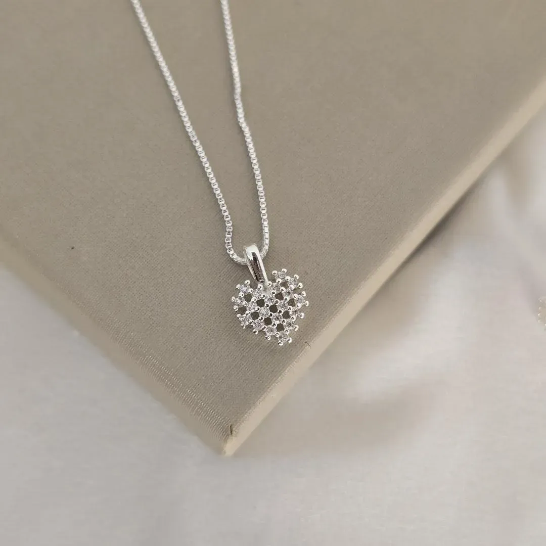 Conjunto Delicado Coração Zircônia