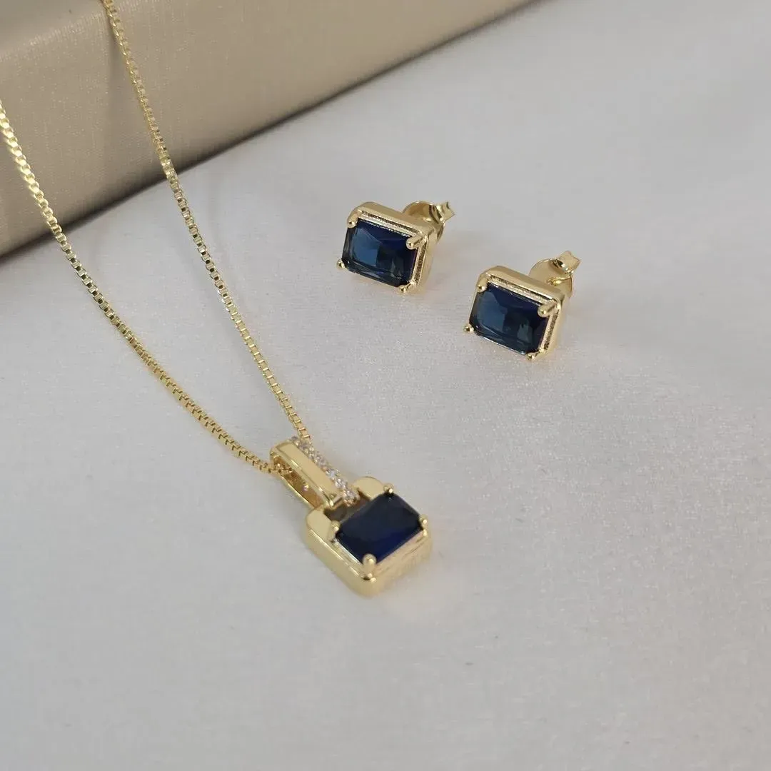 Conjunto Geometrico Pedra e Zircônia