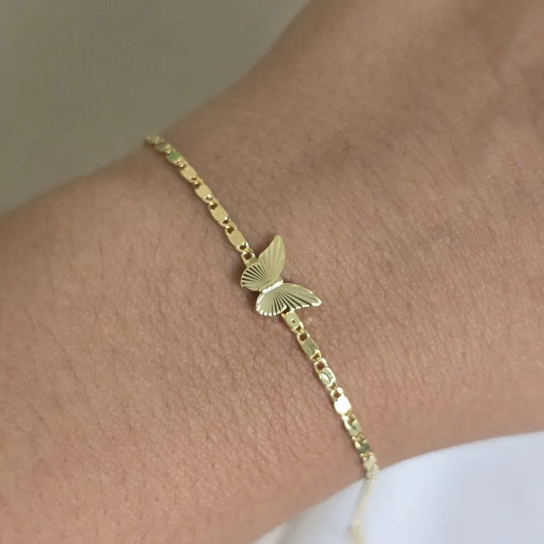 Pulseira Delicada Lisa Borboleta