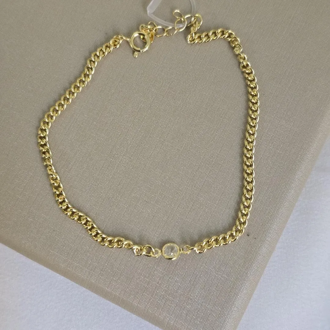 Pulseira Delicada Ponto de Zircônia