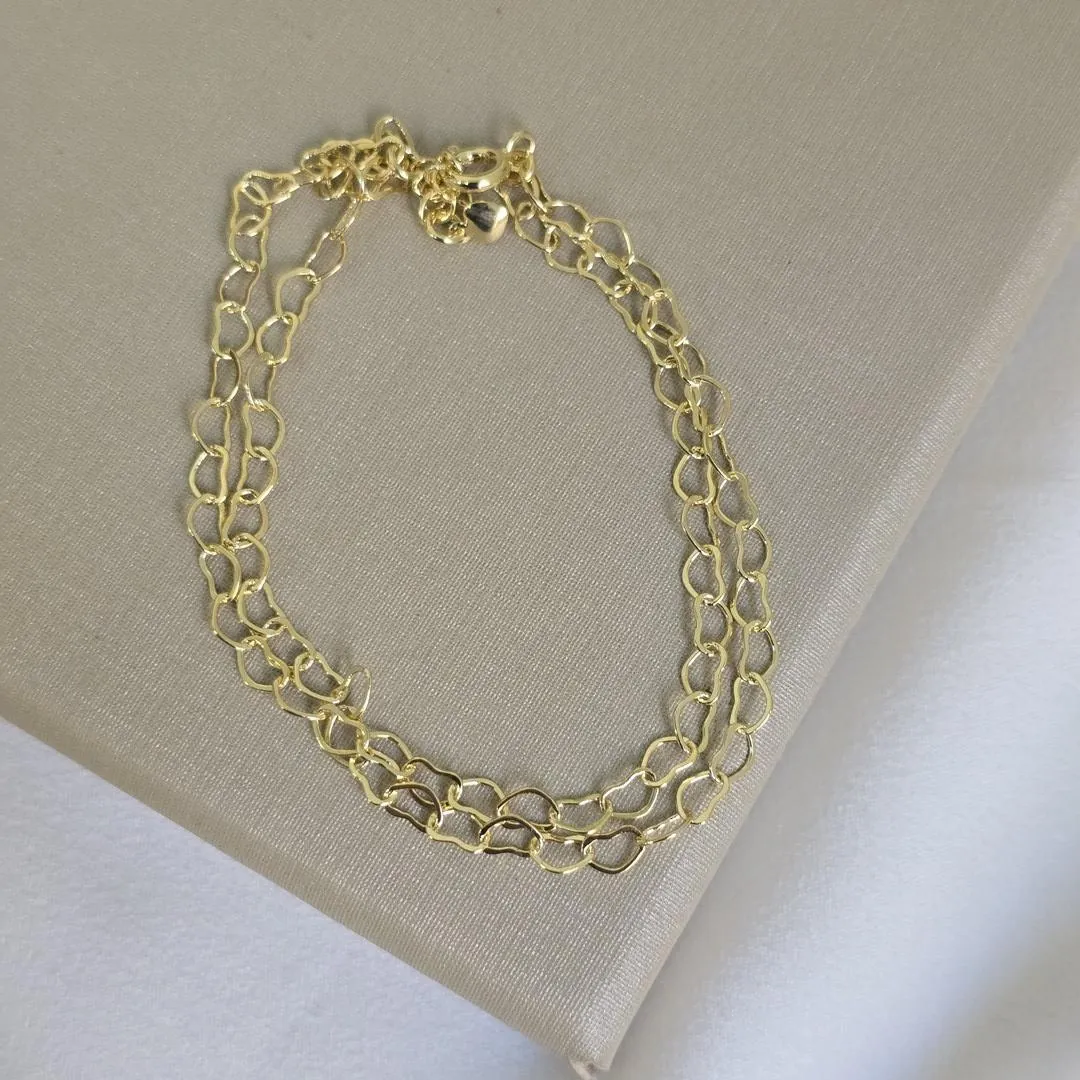 Pulseira Dupla Corações Pequenos