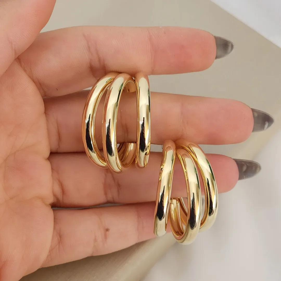 Argola Tres fios Lisa