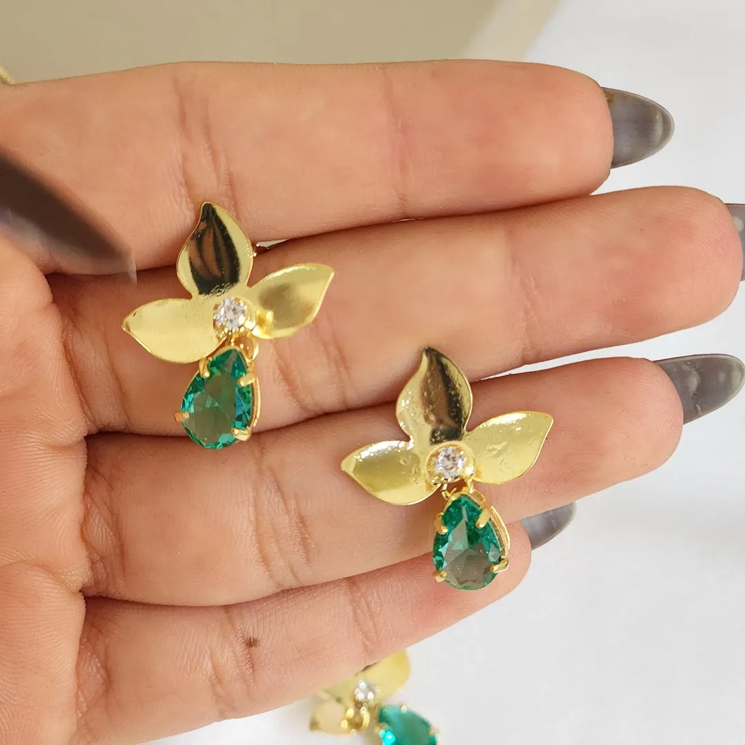 Conjunto Delicado Zircônia e Pedra