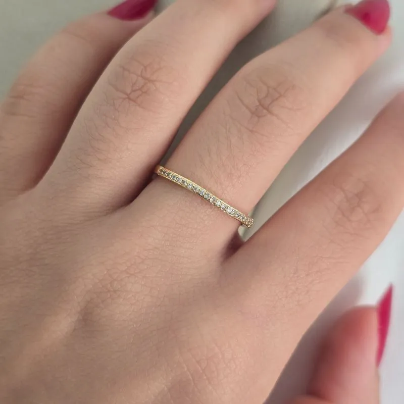 Anel Fino Zirconia