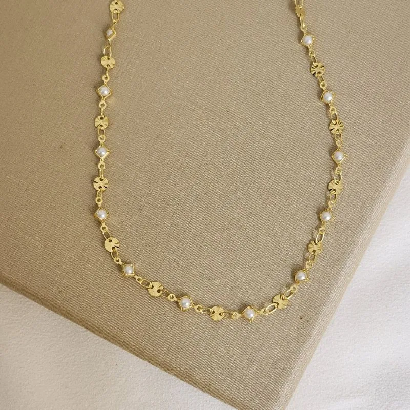 Colar Choker de Perolas