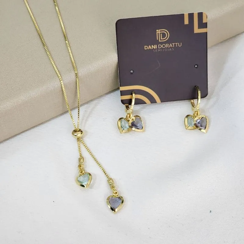 Conjunto Gravatinha de Corações