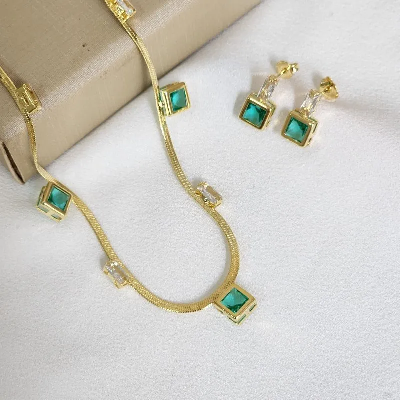 Conjunto Pedra Corrente Fita