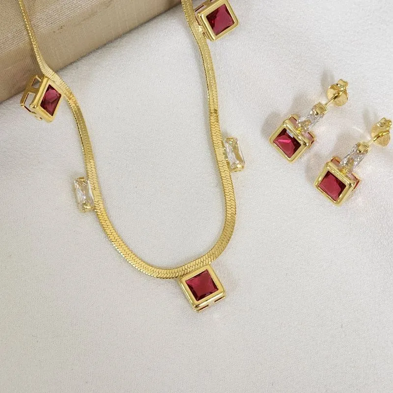 Conjunto Pedra Corrente Fita