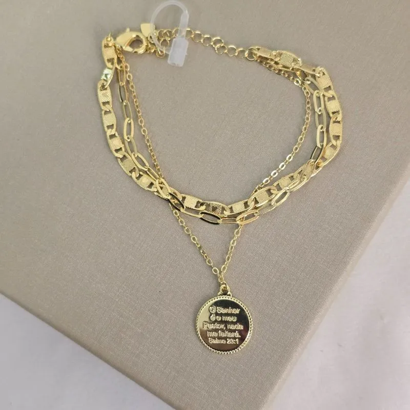 Pulseira Delicada Quadrados Lisos