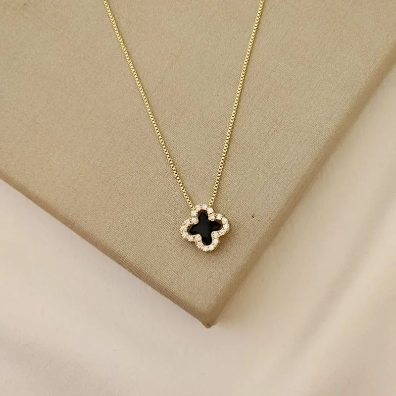 Colar Delicado Vancleef Zircônia