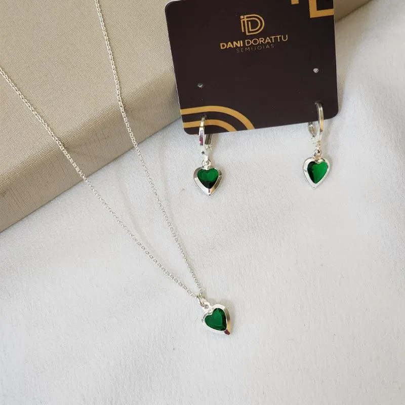 Conjunto Coração Zircônia