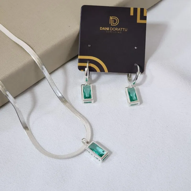 Conjunto Pedra Corrente Fita