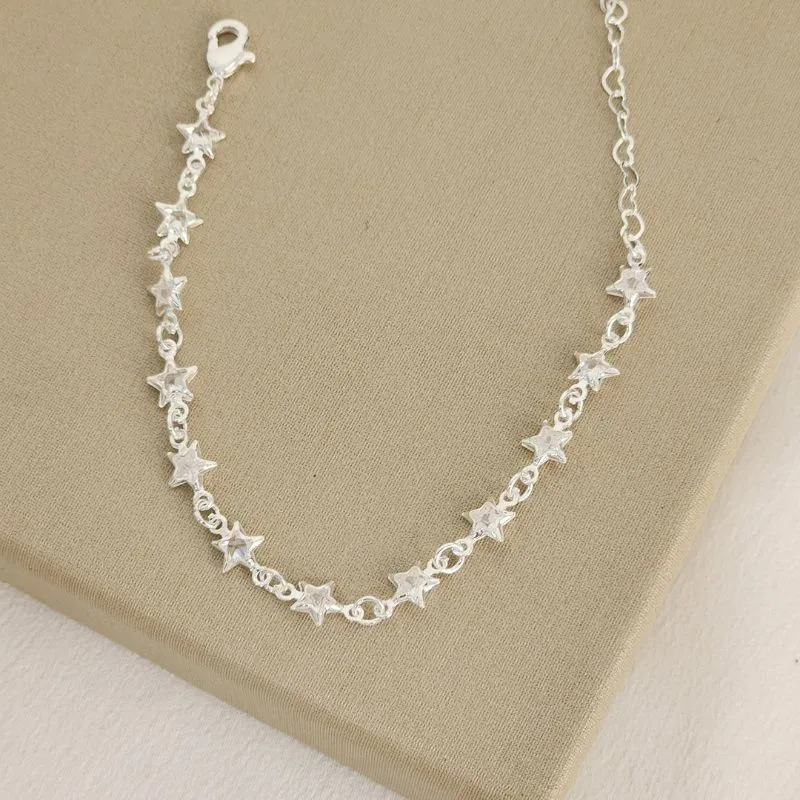 Pulseira Delicada Estrelas Zircônia