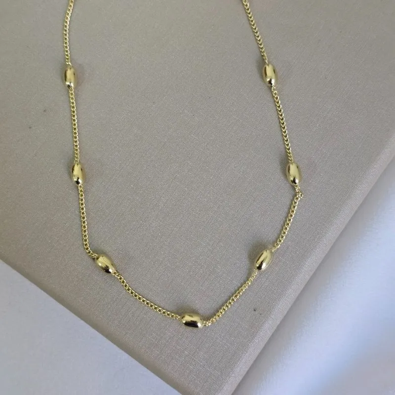 Colar Choker Delicado Bolinhas