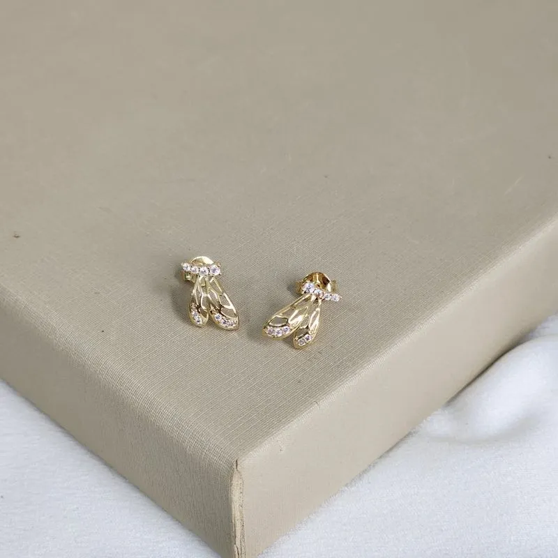 Brinco Borboleta Zircônia