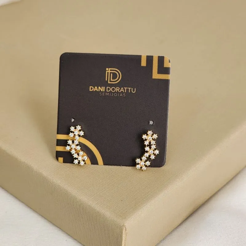 Brinco Delicado Flor Zircônia
