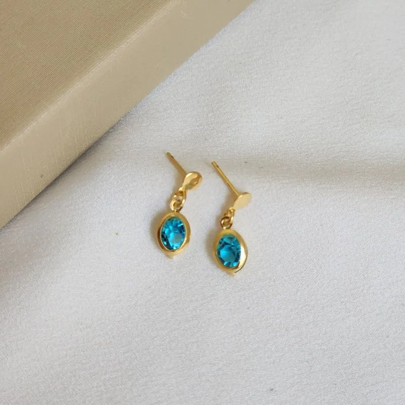 Brinco Delicado Zircônia - Azul