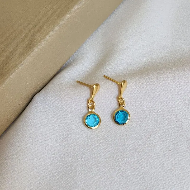 Brinco Delicado Zircônia - Azul