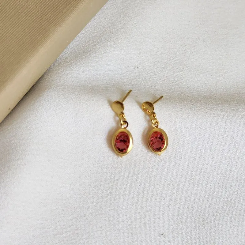 Brinco Delicado Zircônia - Rosa