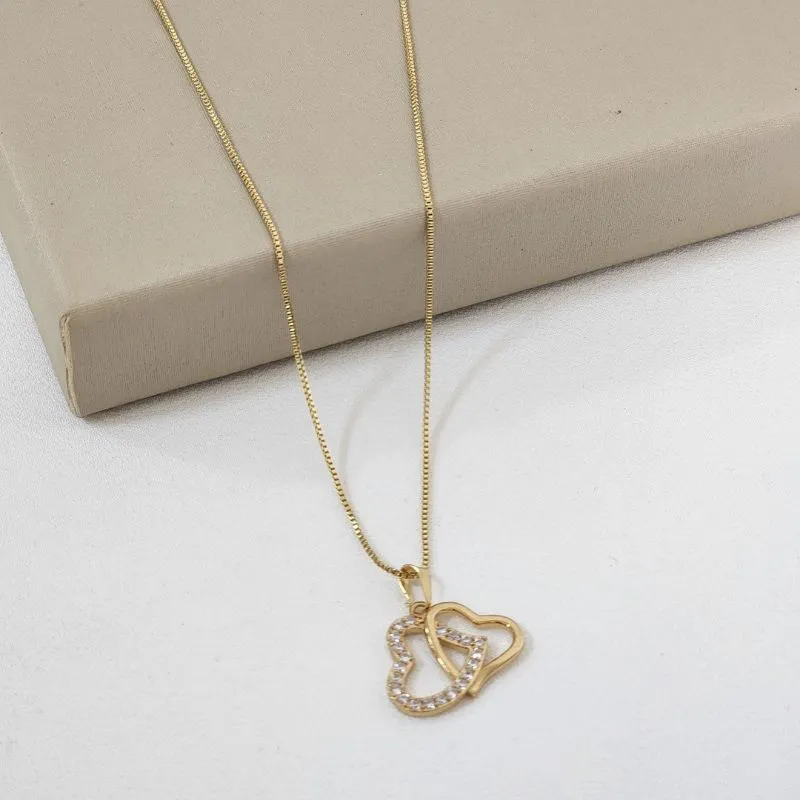 Colar Coração Delicado Zircônia