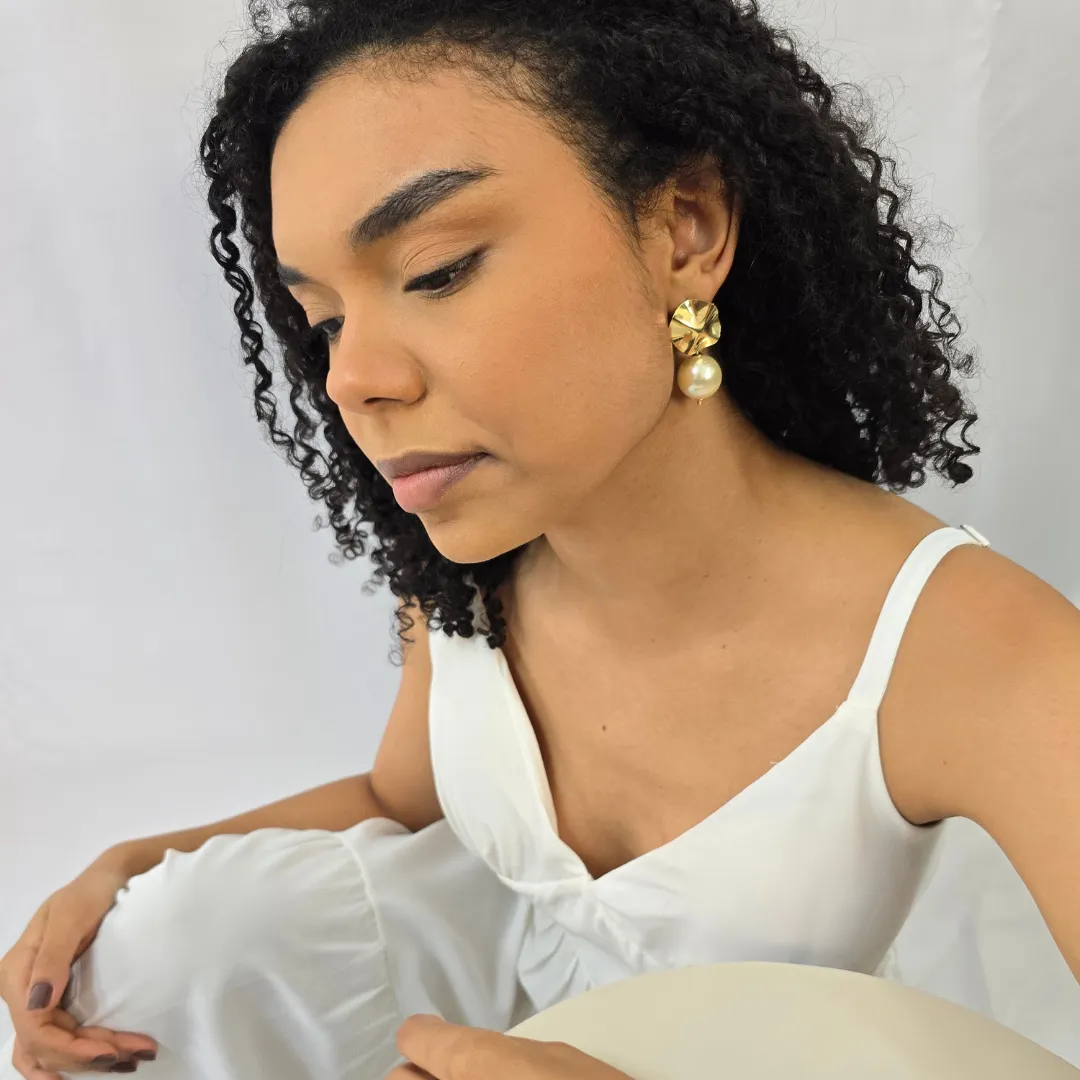 Brinco Maxi Liso e Perolas