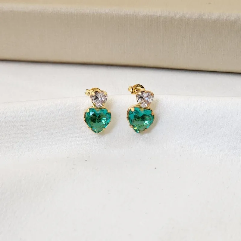 Brinco Delicado Coração Zircônia