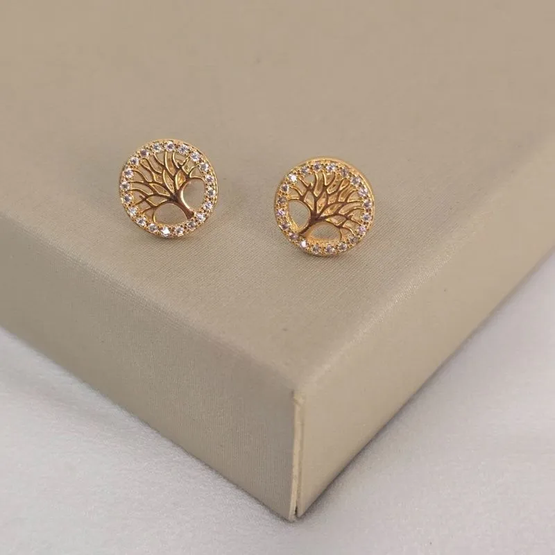 Brinco Zircônia Árvore da Vida