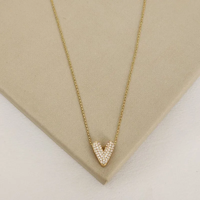 Colar Coração Zircônia