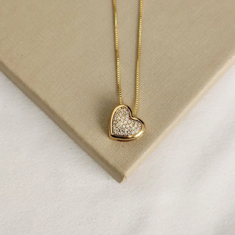 Colar Coração Zircônia