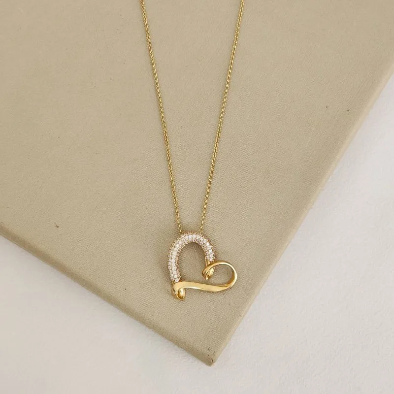 Colar Coração Zircônia