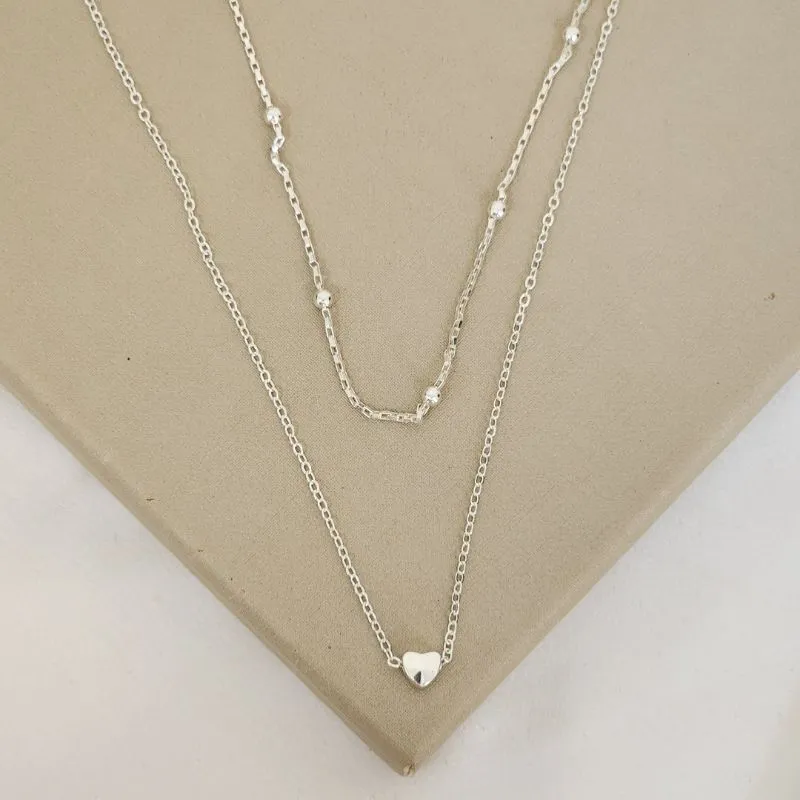 Colar Duplo Delicado Liso