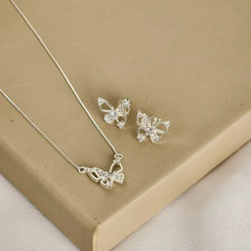 Conjunto Borboleta Zircônia