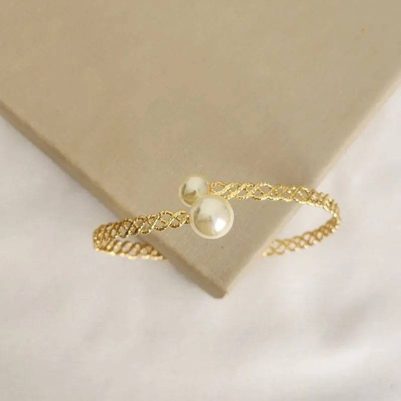 Pulseira Bracelete Maxi Perolas