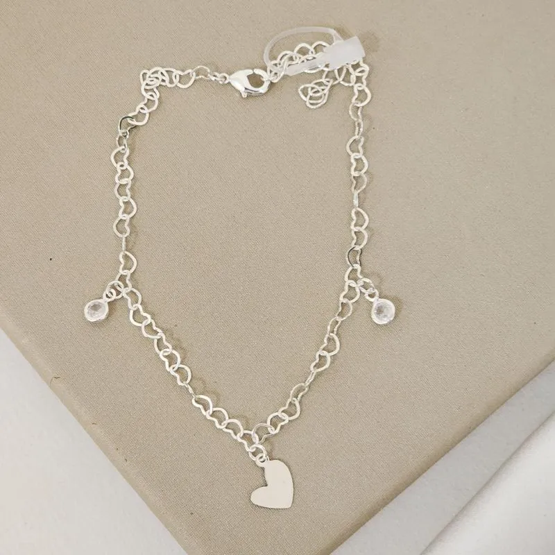 Tornozeleira Delicada Coração