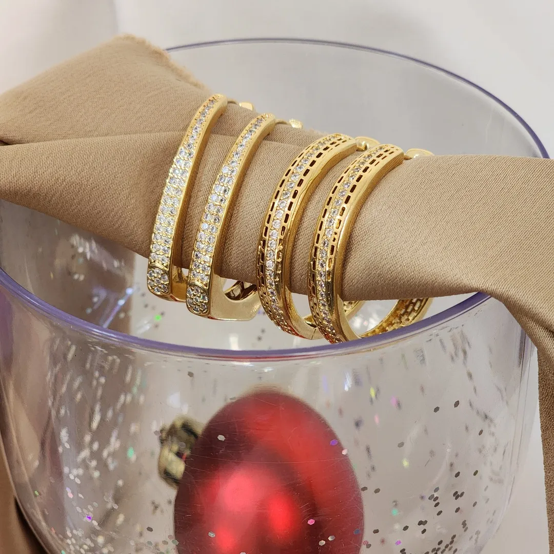 Argola Elegante Zircônia