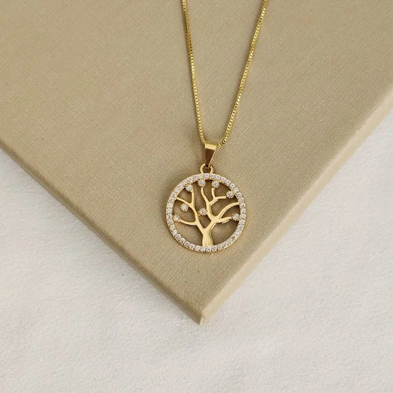 Colar Arvore da Vida Zircônia