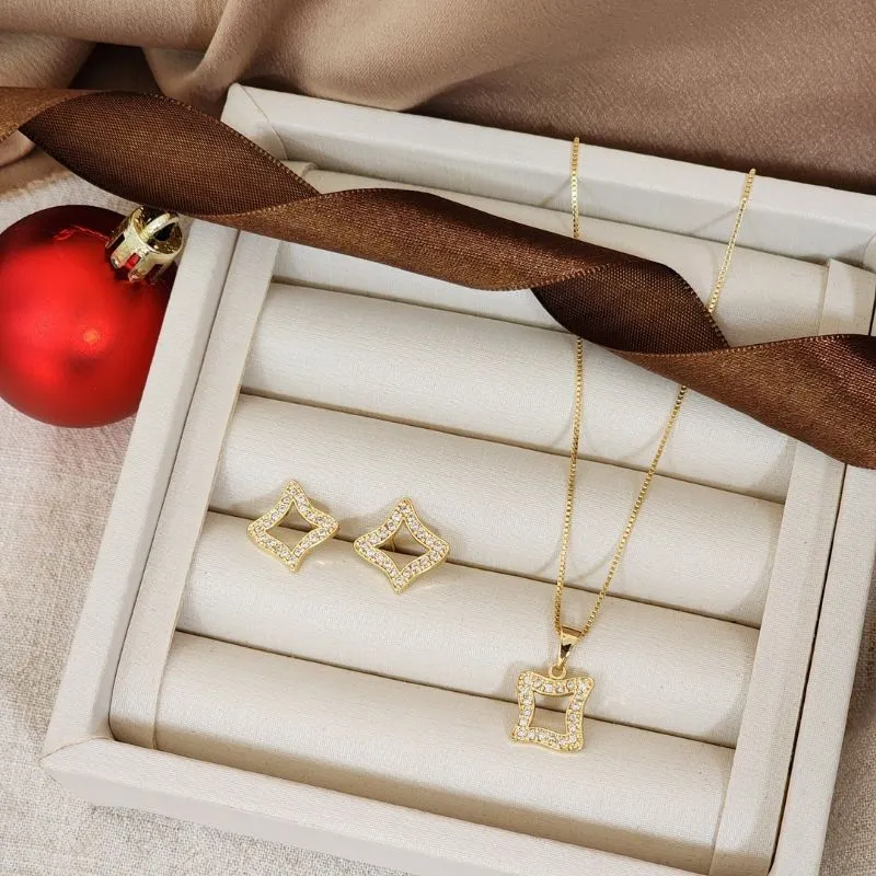 Conjunto Elegante Zircônia