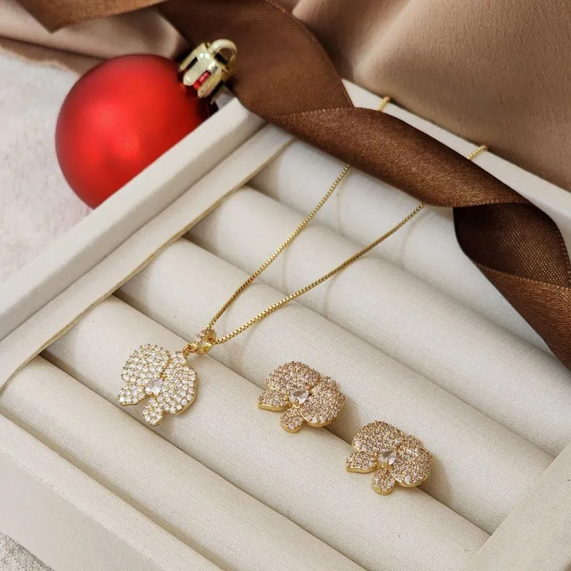 Conjunto Elegante Zircônia