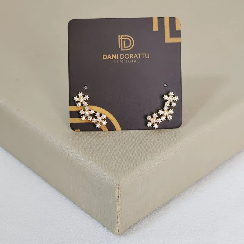 Brinco Flor Delicado  Zircônia