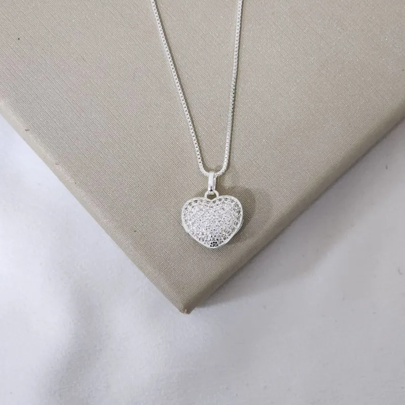 Colar Delicado Coração Zircônia