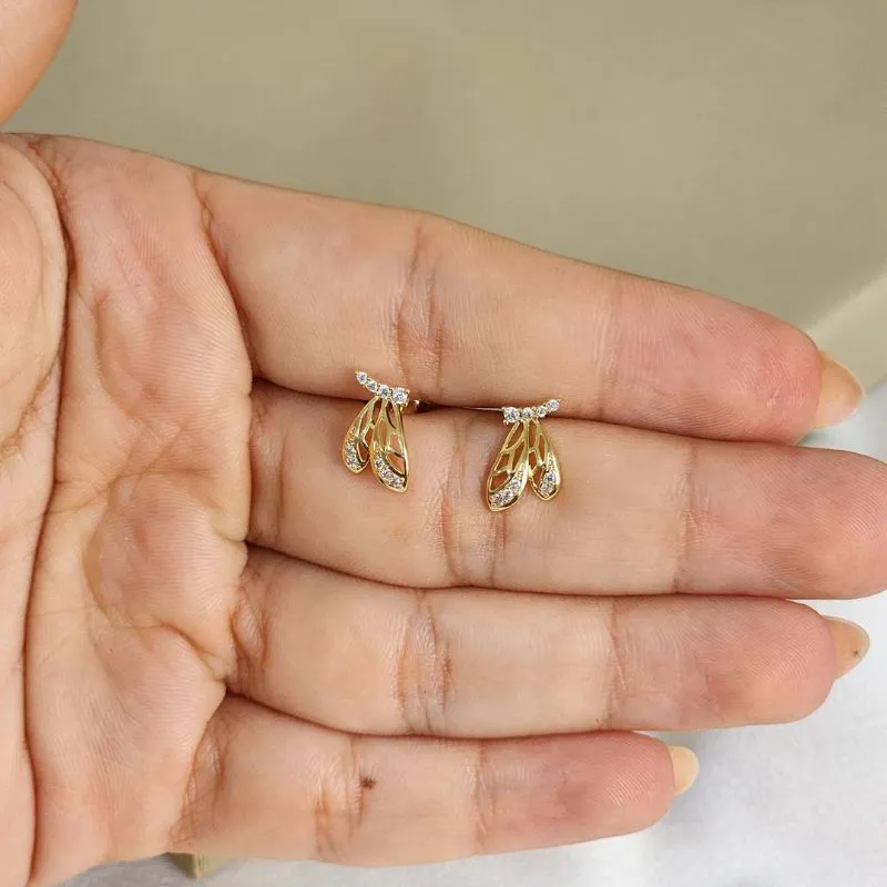 Brinco Borboleta Zircônia