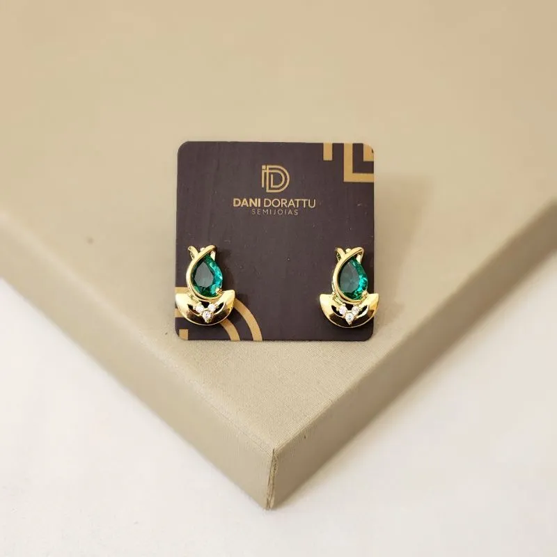 Brinco Delicado Flor Zircônia