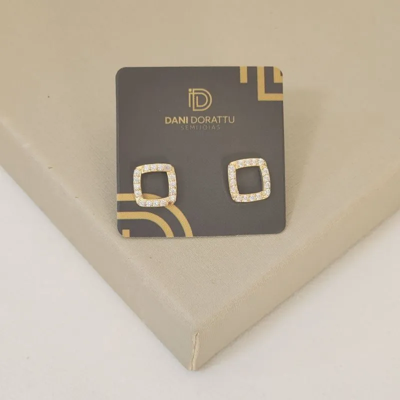 Brinco Geométrico Zircônia