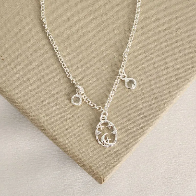 Colar Choker Lua e Estrela Zircônia