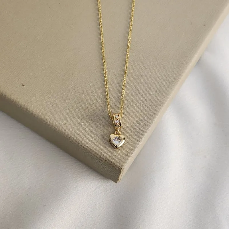 Colar Coração Zirconia