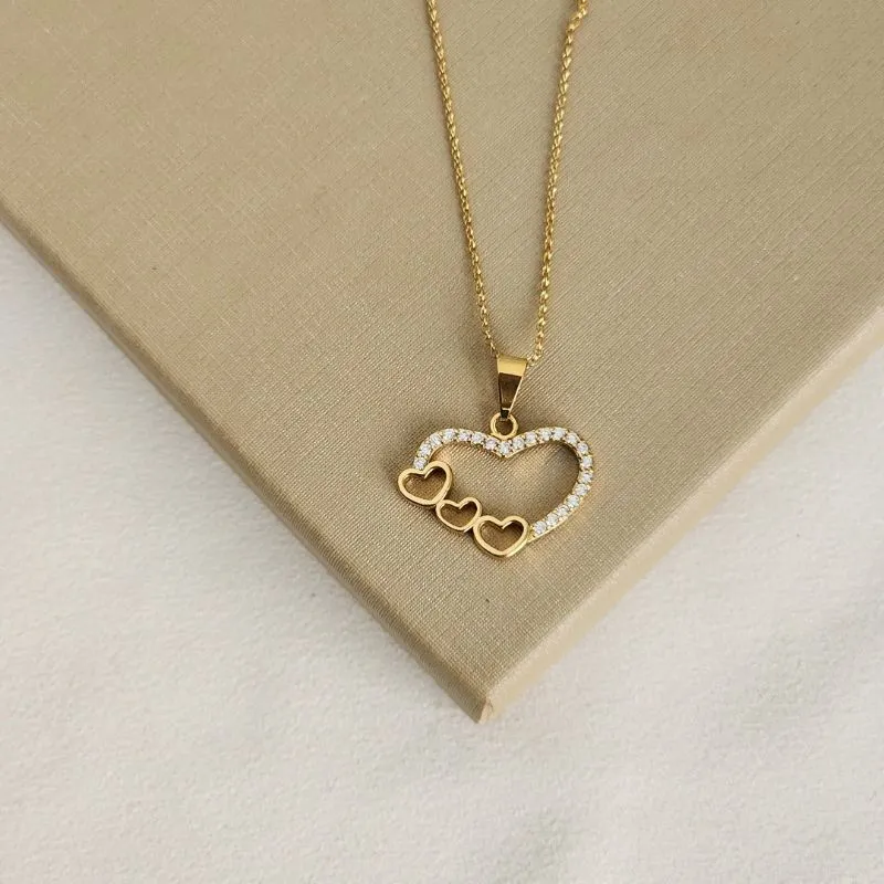Colar Delicado Coração Zircônia